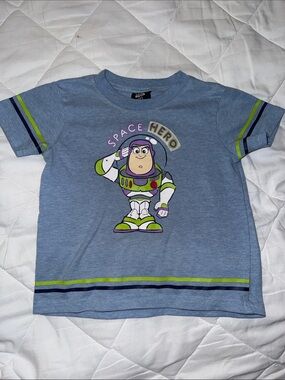 2T Pixar Toy Story 4 Blue 'Space Hero' Buzz Lightyear Graphic Kids Tee